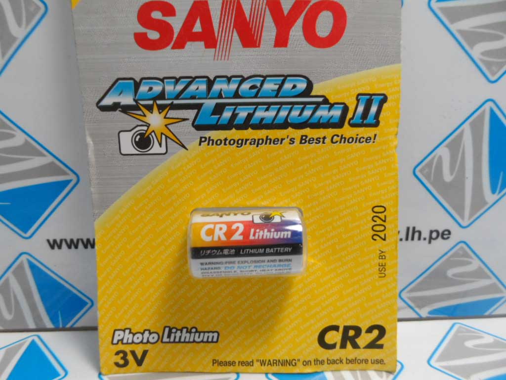 CR2    Battery, Cylindrical; Lithium; 3V; 750mAh